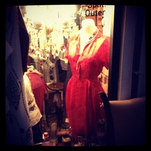 Vintage Red Silk Dress by Charlie Grosso