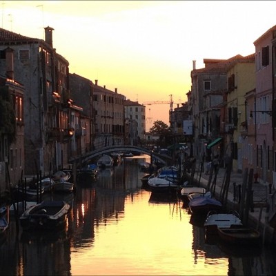 Venice Italy, Sunset on the canals, by Charlie Grosso