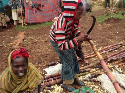 Sugar Cane in Doza Market, Ethiopia, by Charlie Grosso