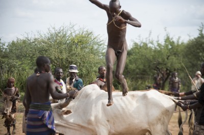 Jumping of the Bull Ceremony, Hammer Tribe, Ethiopia, by Charlie Grosso