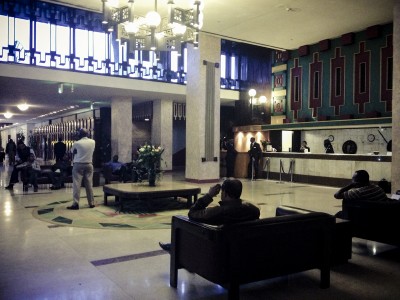 Lobby of the Hilton Hotel in Addis Ababa, Ethiopia. By Charlie Grosso